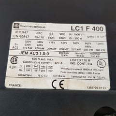 Telemecanique Lc1F400 Contactor