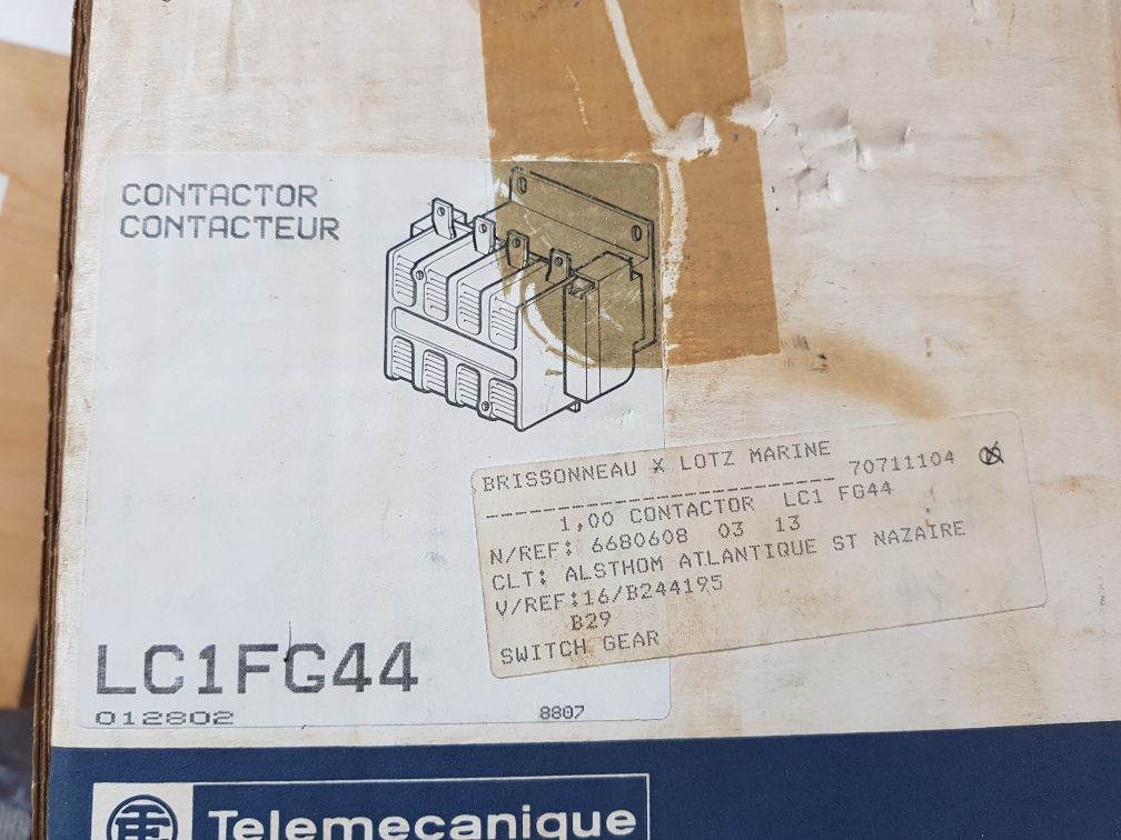Telemecanique Lc1Fg44 Motor Contactor