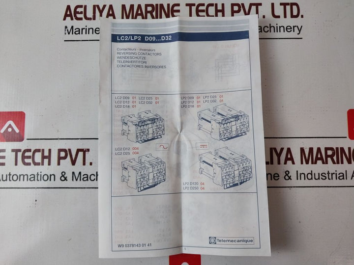 Telemecanique Lp1 D0901 Reversing Contactor