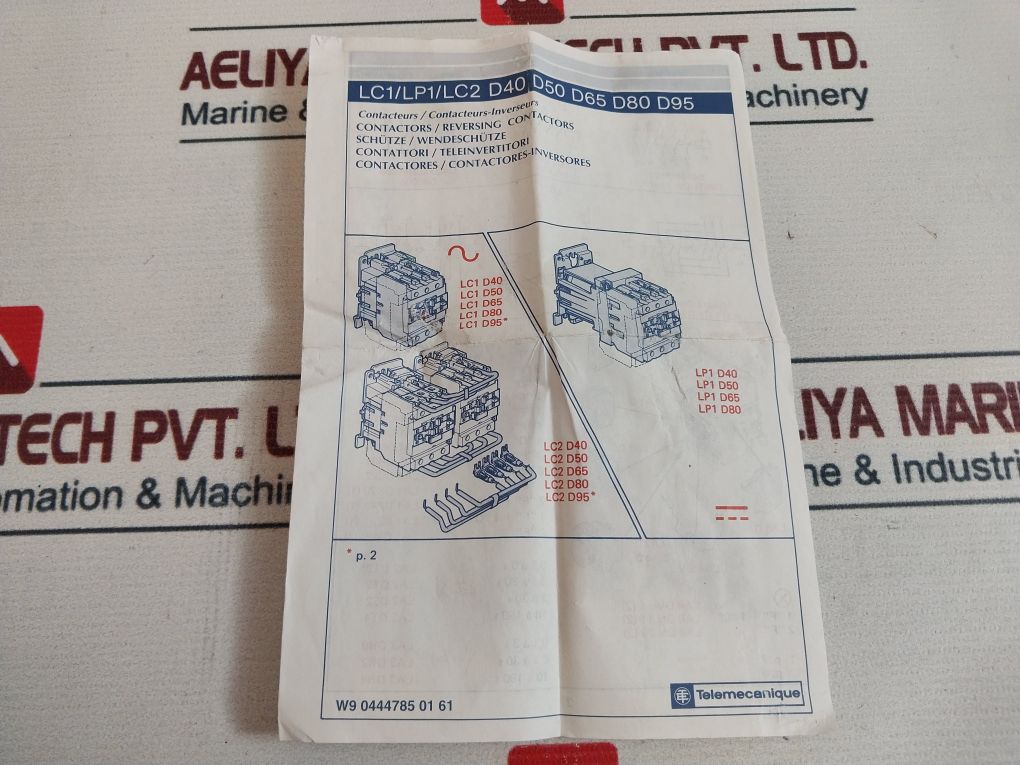 Telemecanique Lp1 D65 008 Reversing Contactor