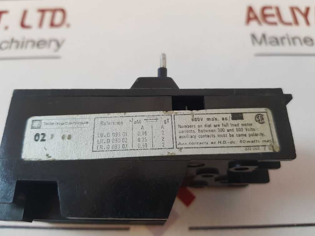 Telemecanique Lr1-d09 302 Thermal Overload Relay