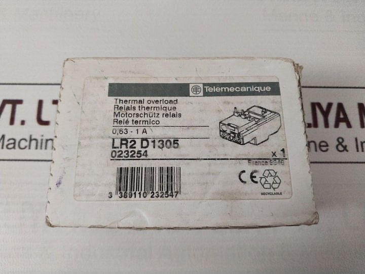 Telemecanique Lr2 D1305 Thermal Overload Relay 0,63-1 A