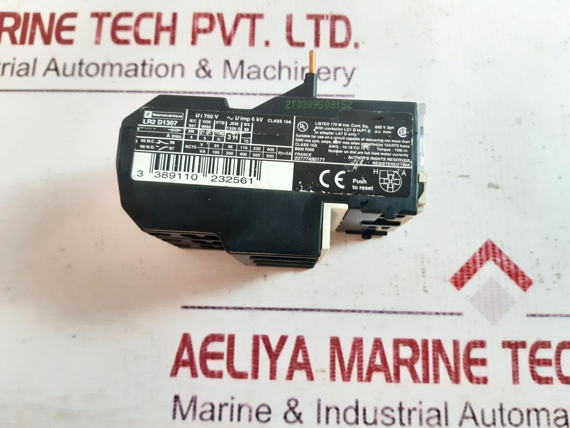 Telemecanique Lr2 D1307 Overload Relay Lr2D13
