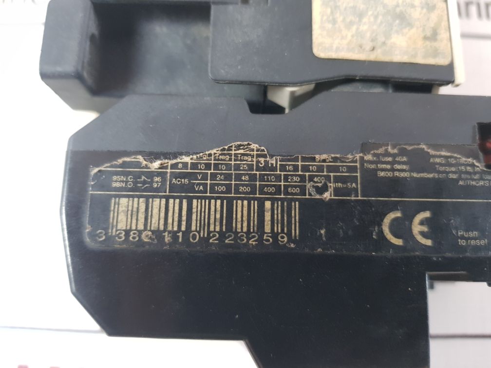 Telemecanique Lr2 D13 Thermal Overload Relay With Chint Nc1 1210 Contactor