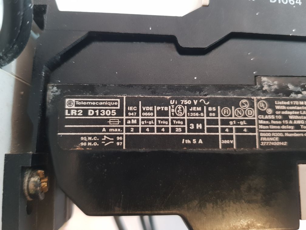 Telemecanique Lr2 F6373 Overload Protection Module