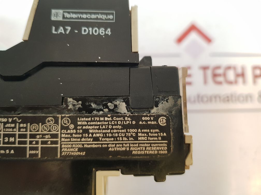 Telemecanique Lr2 F6373 Overload Protection Module