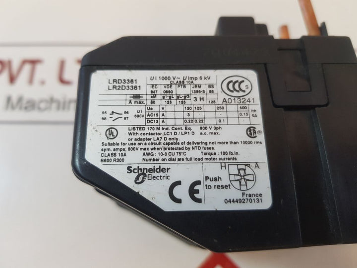 Telemecanique Lr2D3361 Thermal Overload Relay
