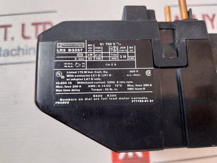 Telemecanique Lr2D33 Thermal Overload Relay Lr2 D3357