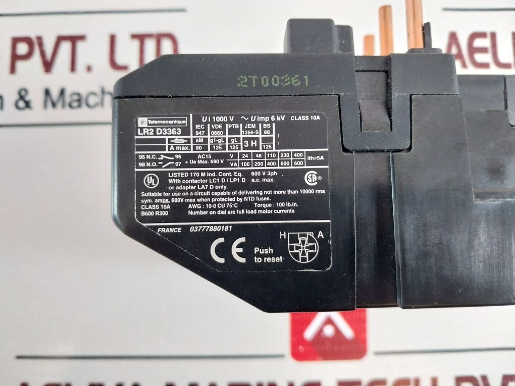 Telemecanique Lr2D33 Thermal Overload Relay