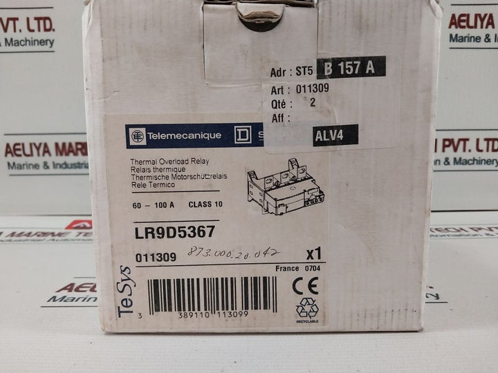Telemecanique Lr9 D 5367 Thermal Overload Relay Class 10/10A 600 Vac