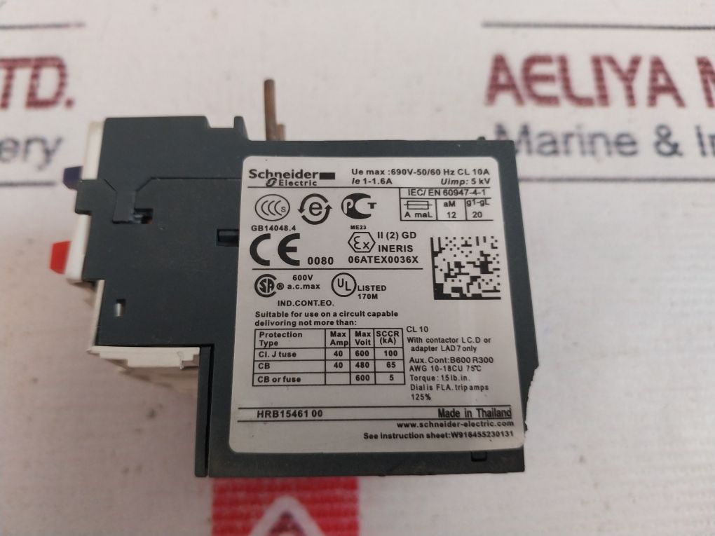 Telemecanique Lrd 06 Thermal Overload Relay 690V 50/60 Hz