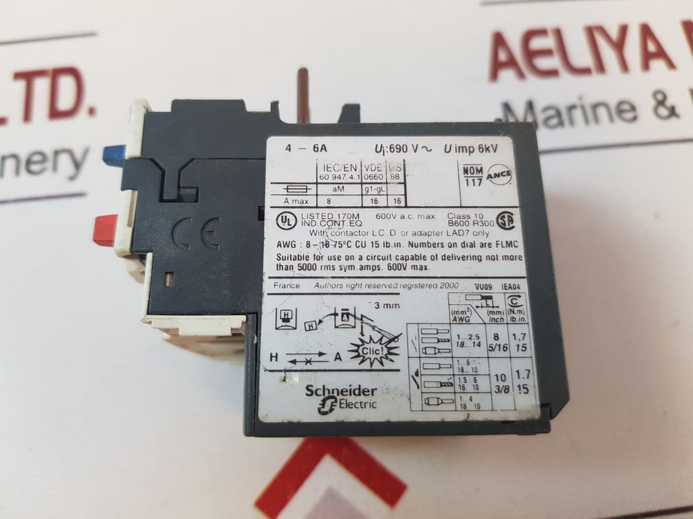 Telemecanique Lrd 10 Thermal Overload Relay