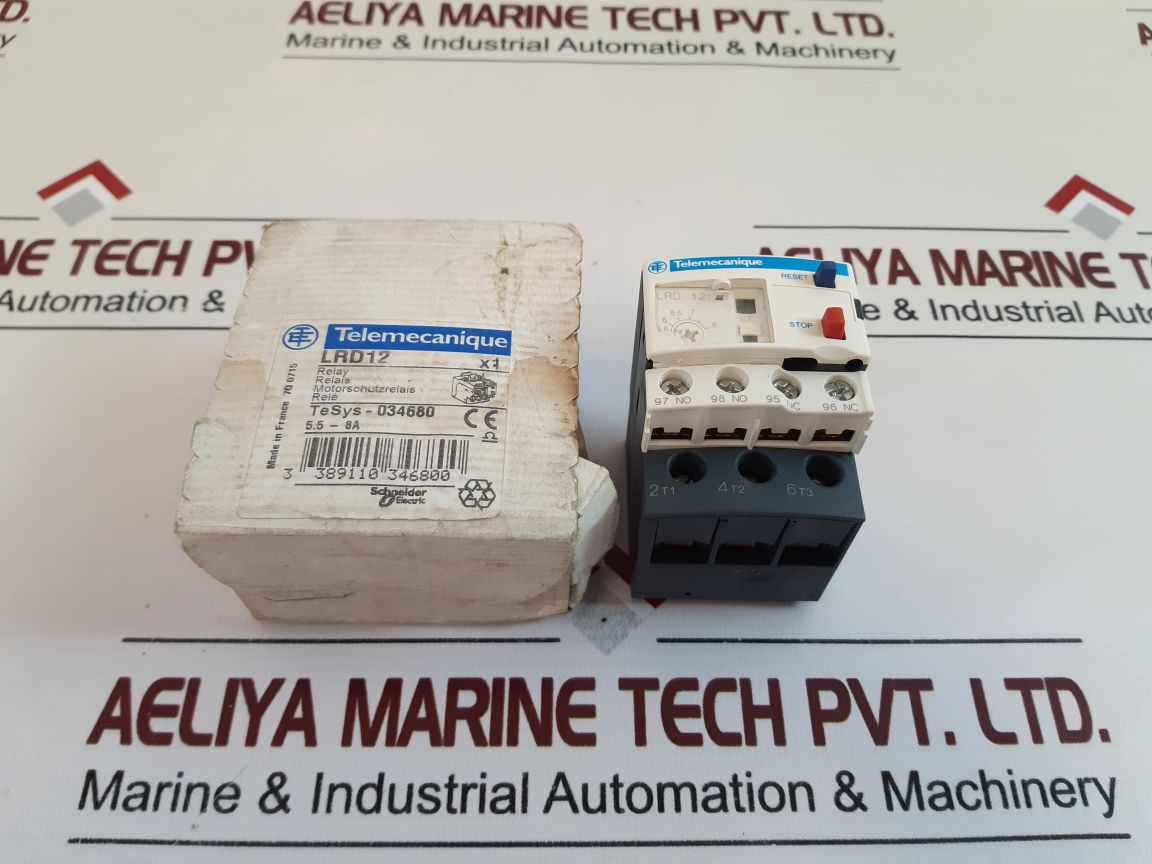 Telemecanique Lrd 12 Thermal Overload Relay 5.5-8A 690V