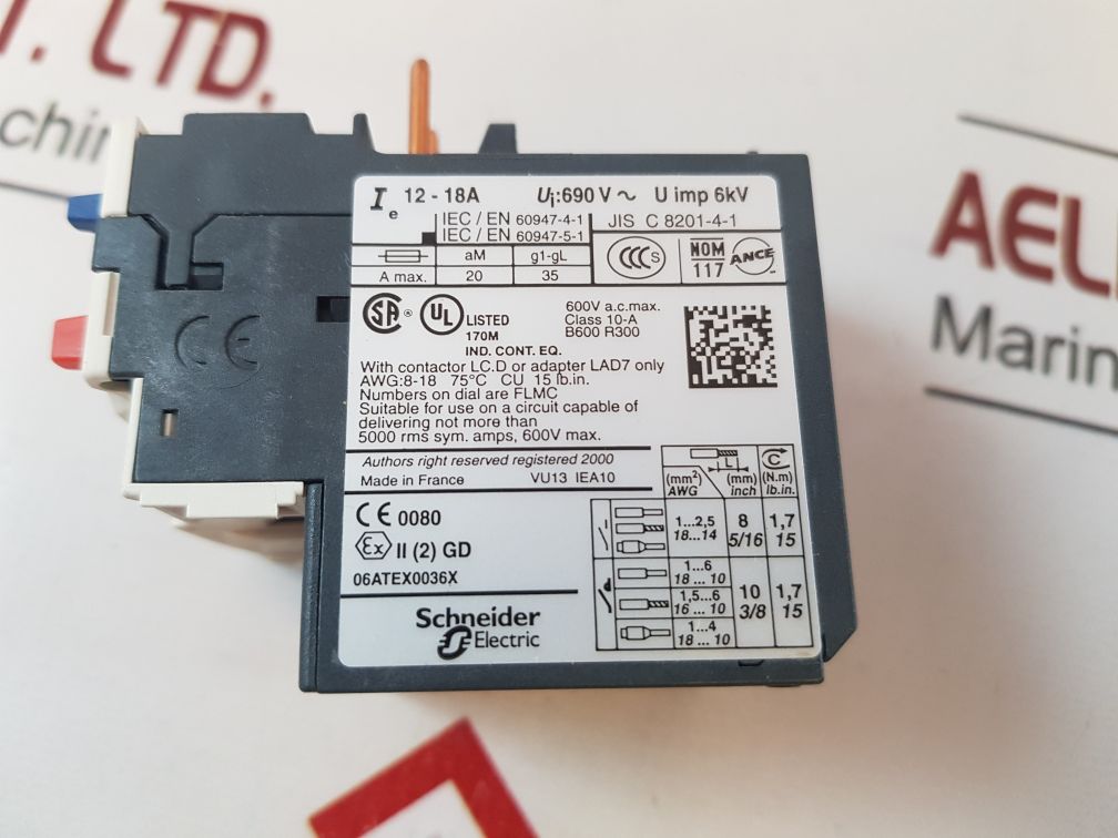 Telemecanique Lrd 21 Thermal Overload Relay