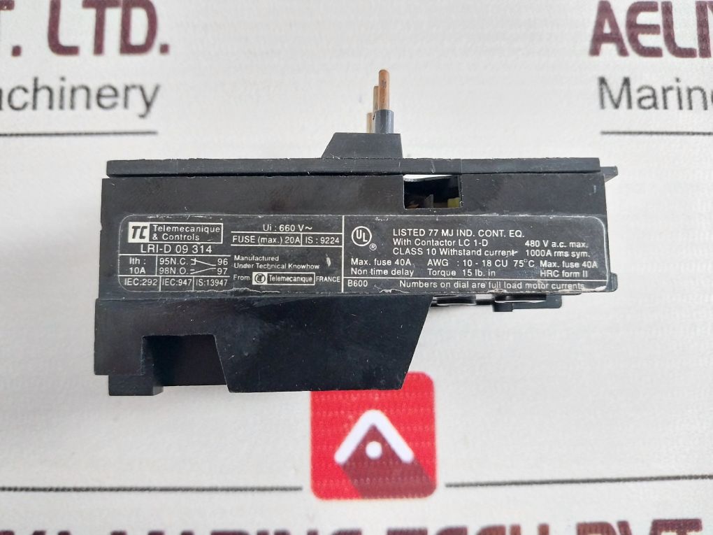 Telemecanique Lri-d09 314 Thermal Overload Relay