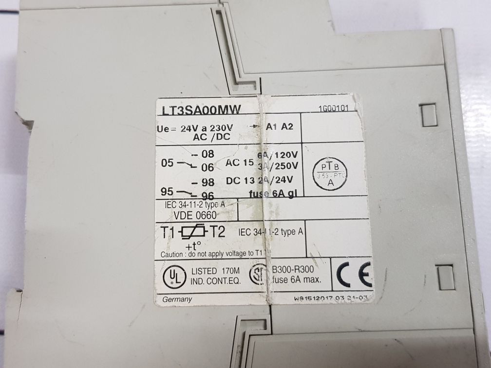 Telemecanique Lt3Sa00Mw Thermistor Relay W91512017 03 21-03