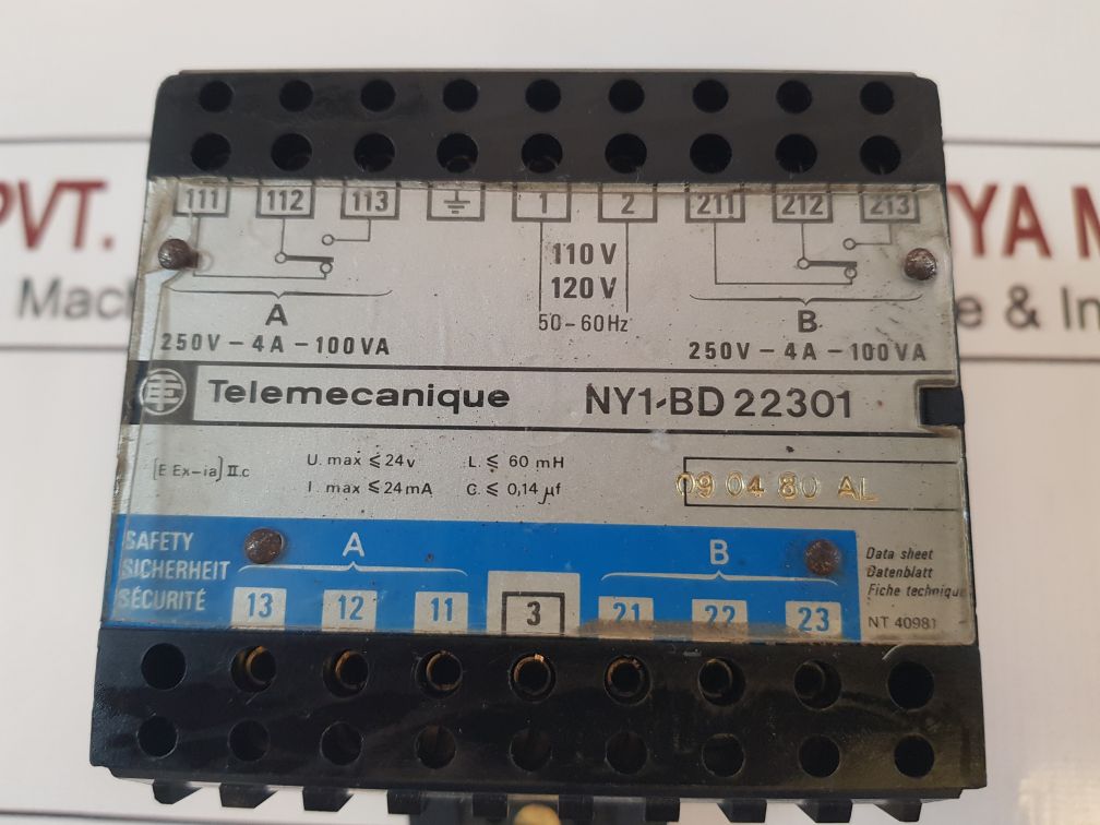 Telemecanique Ny1-bd 22301 Protection Unit
