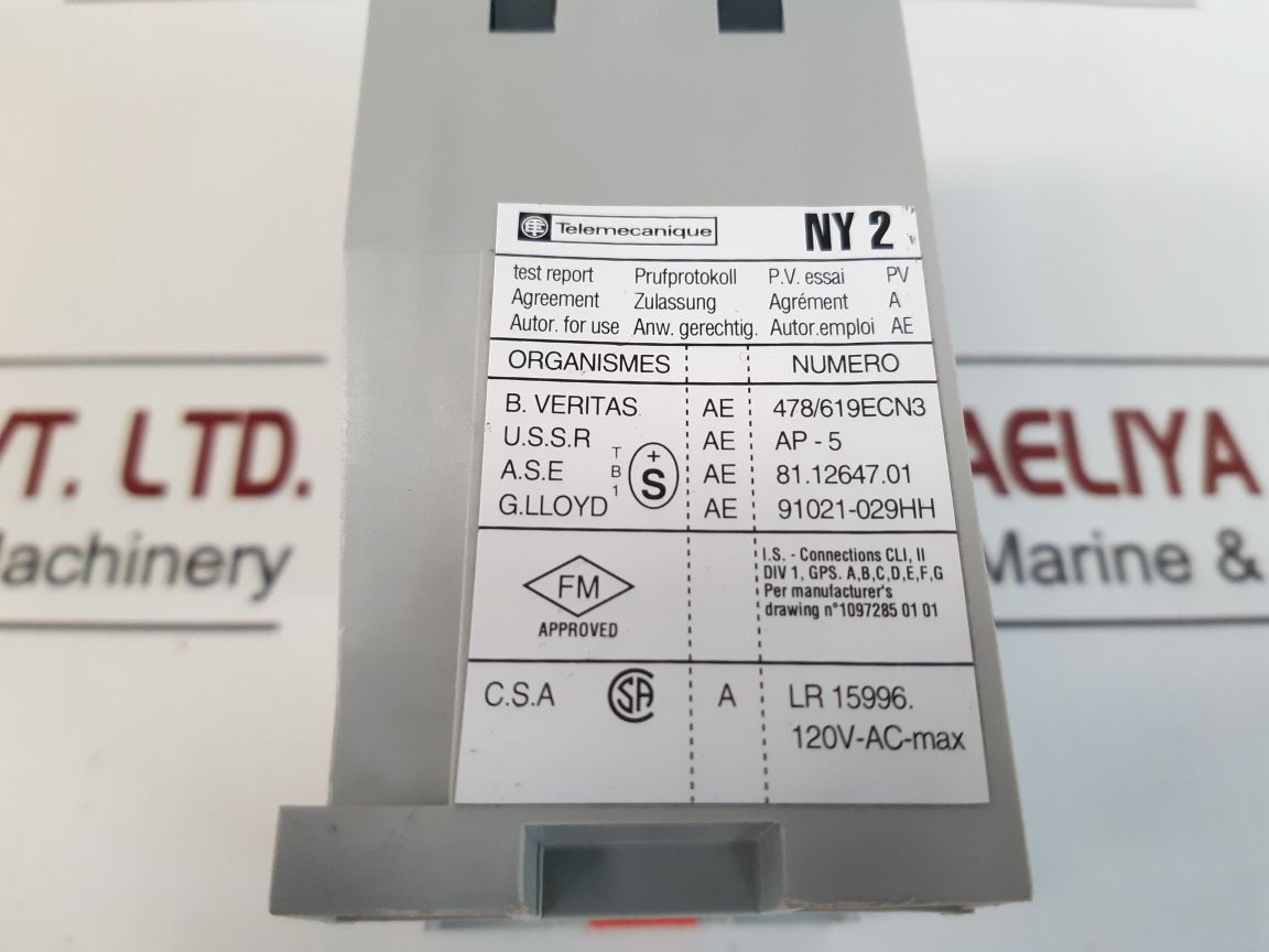 Telemecanique Ny2 A 21 Intrinsically Safe Barrier Relay