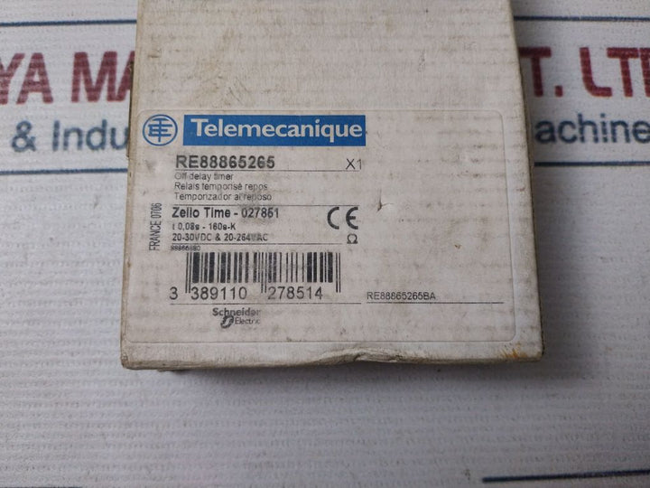 Telemecanique Re88865265 Off Delay Timer 0.08S-160S