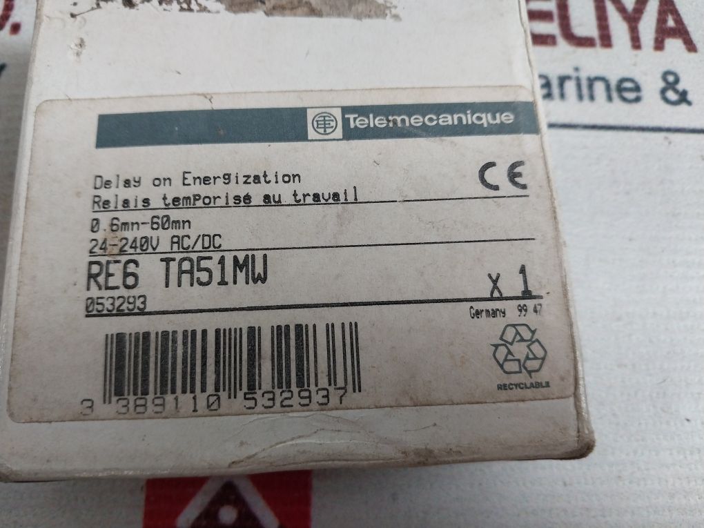 Telemecanique Re 6 Ta Time Delay Relay