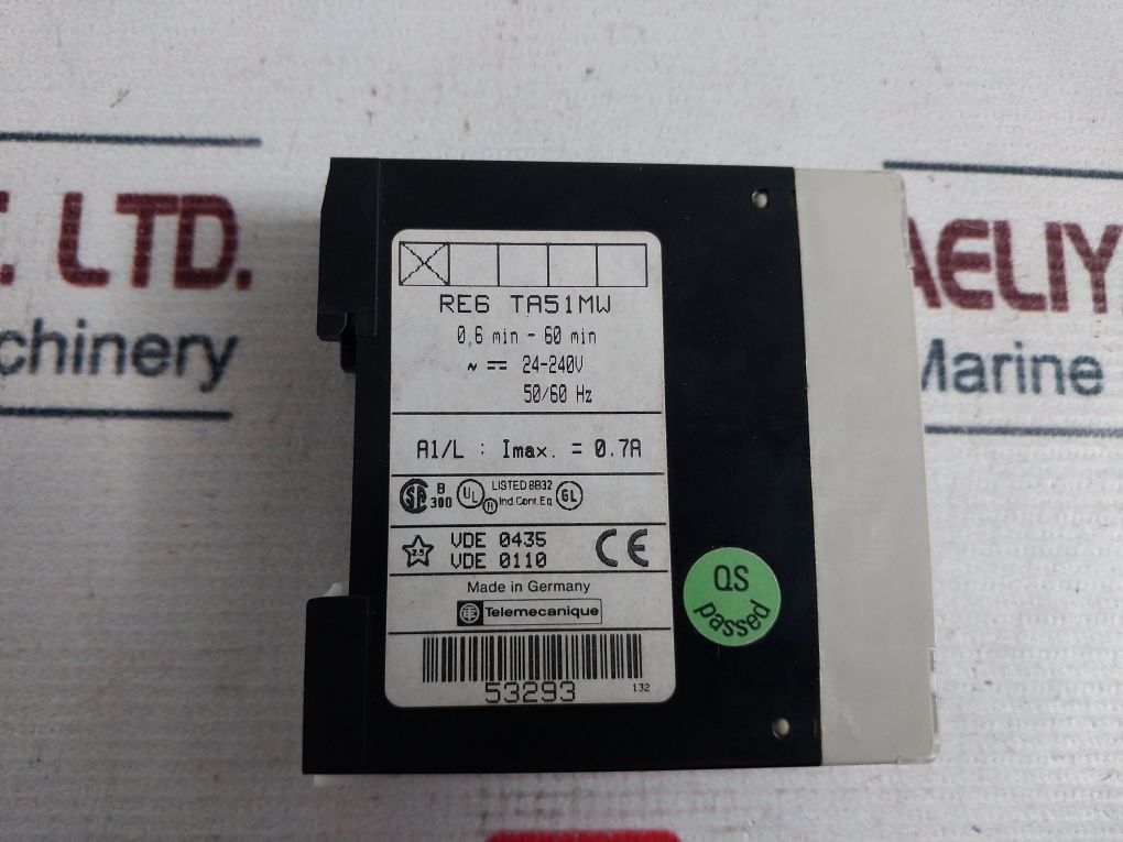 Telemecanique Re 6 Ta Time Delay Relay