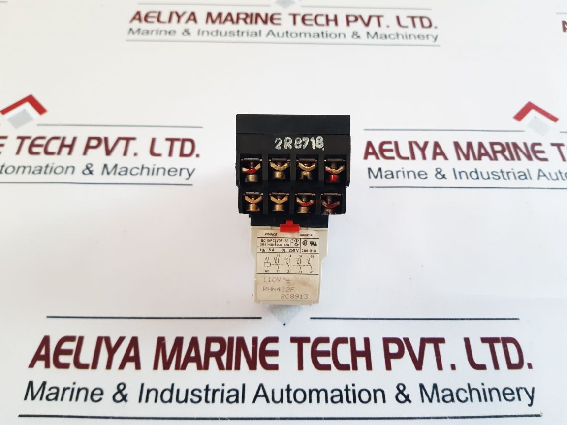 Telemecanique Rhn412F Relay With Base Free Shipping