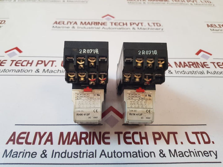 Telemecanique Rhn 412F Relay With 2R8718 Relay Base