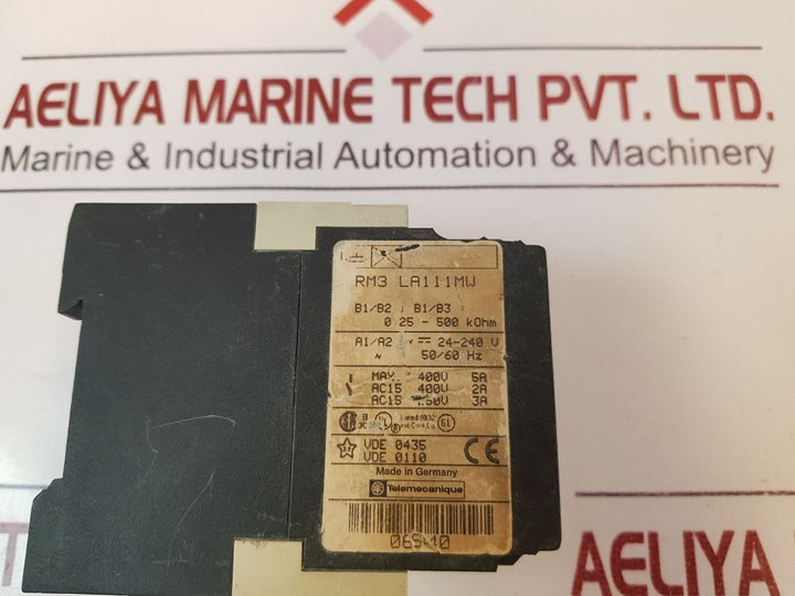 Telemecanique Rm3 La111Mw Control Relay