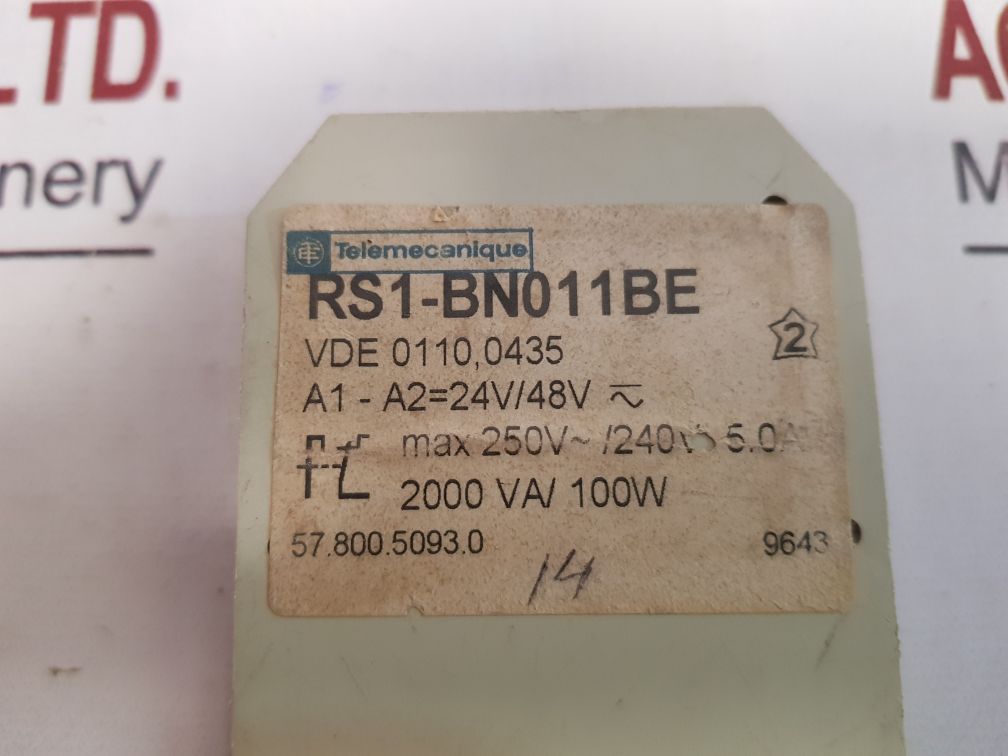 Telemecanique Rs1-bn011Be Interface Module Relay Input