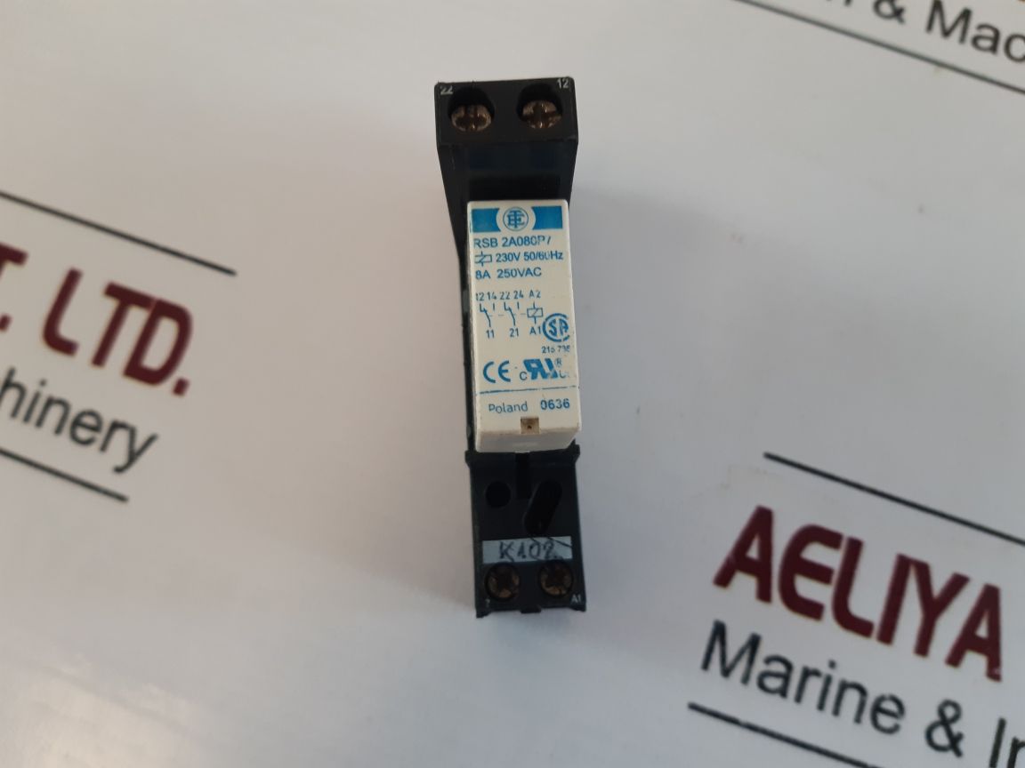Telemecanique Rsb 2A080P7 Relay With Rsze 1S48M Socket