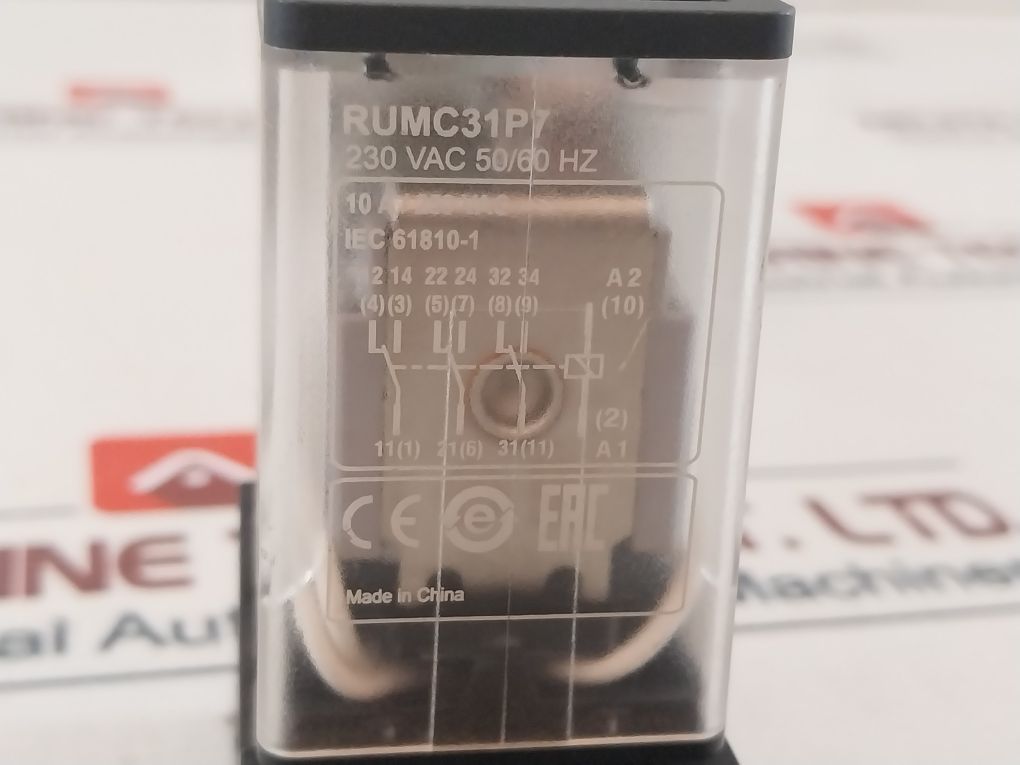 Telemecanique Rumc31P7 Universal Relay With Base 10A/250 Vac 50/60 Hz