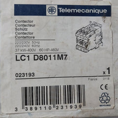 Telemecanique Lc1 D8011M7 Contactor Lc1D8011