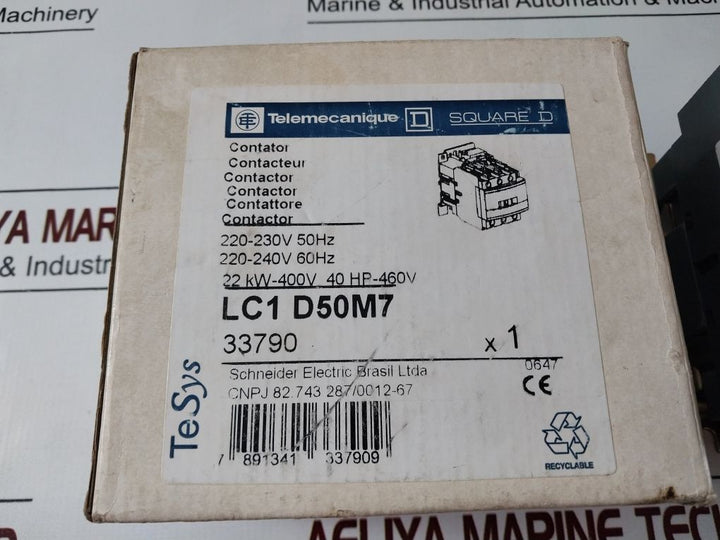 Telemecanique Lc1 D50M7 Contactor