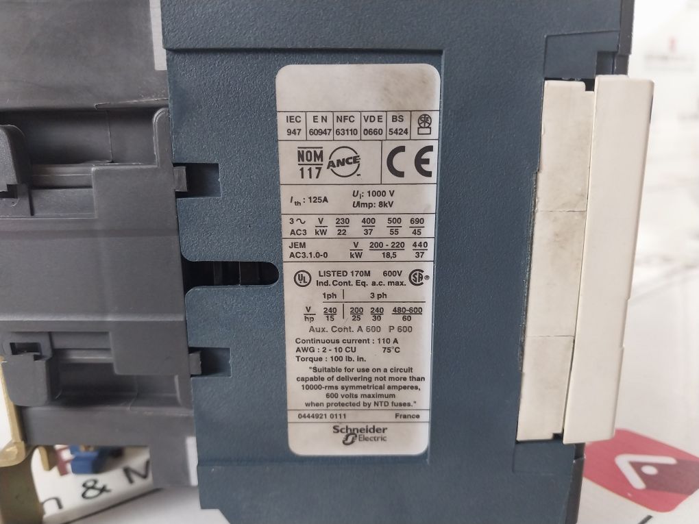 Telemecanique Lc1 D95 (Lc1 D9511) Contactor 230V 50Hz