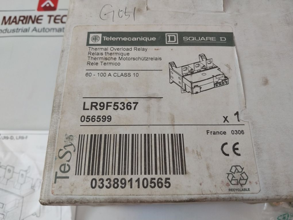 Telemecanique Lr9 F 5367 Thermal Overload Relay