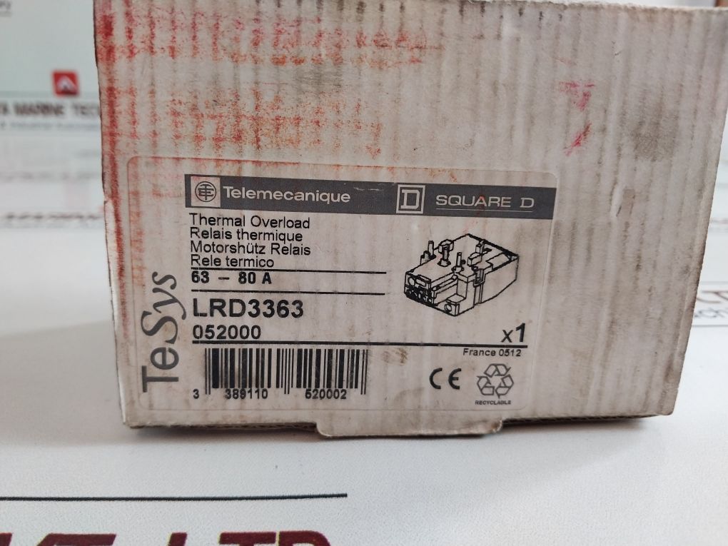 Telemecanique Lrd3363 Thermal Overload Relay
