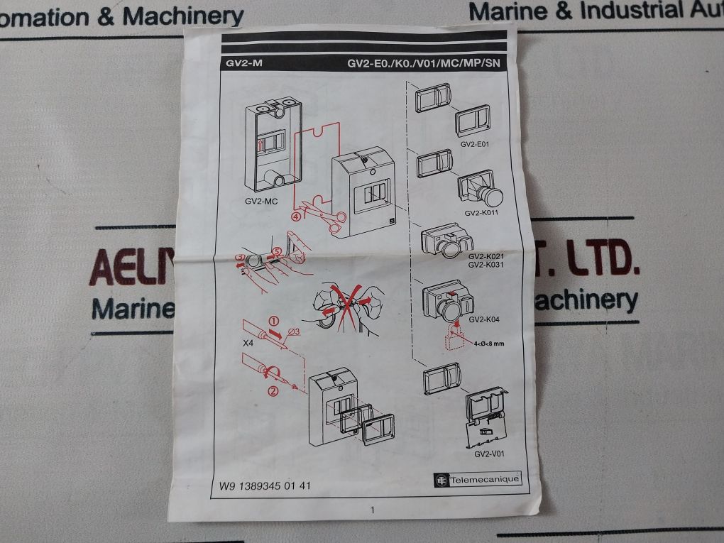 Telemecanique Gv2 Mc02 Enclosure For Thermal Motor