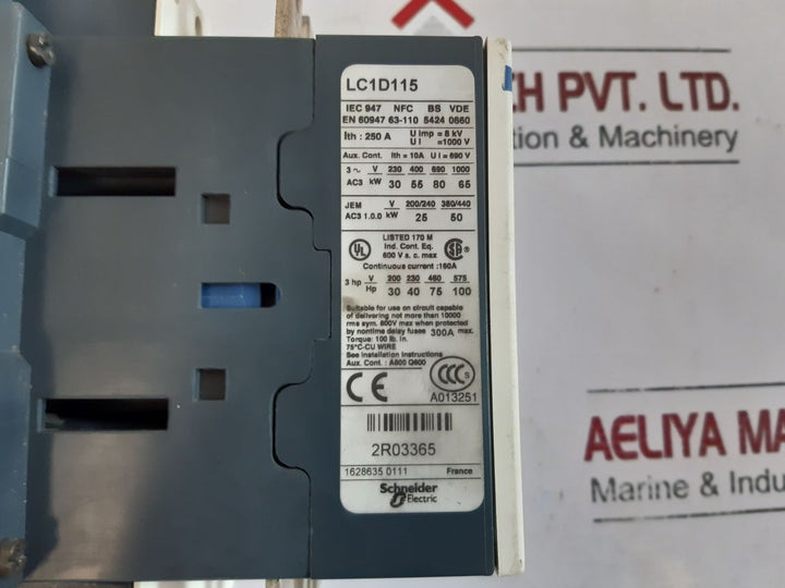 Telemecanique Square D Lc1D115 Contactor