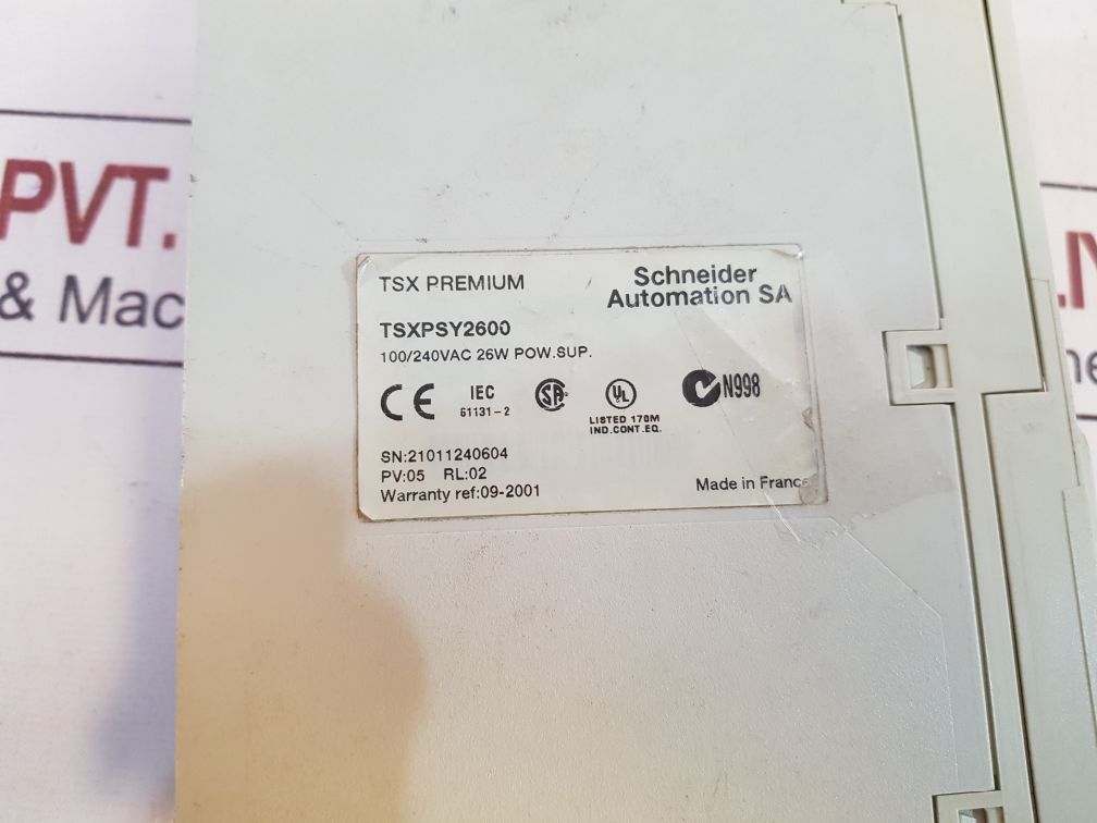 Telemecanique Modicon Tsx Premium Tsxpsy2600 Power Supply Module
