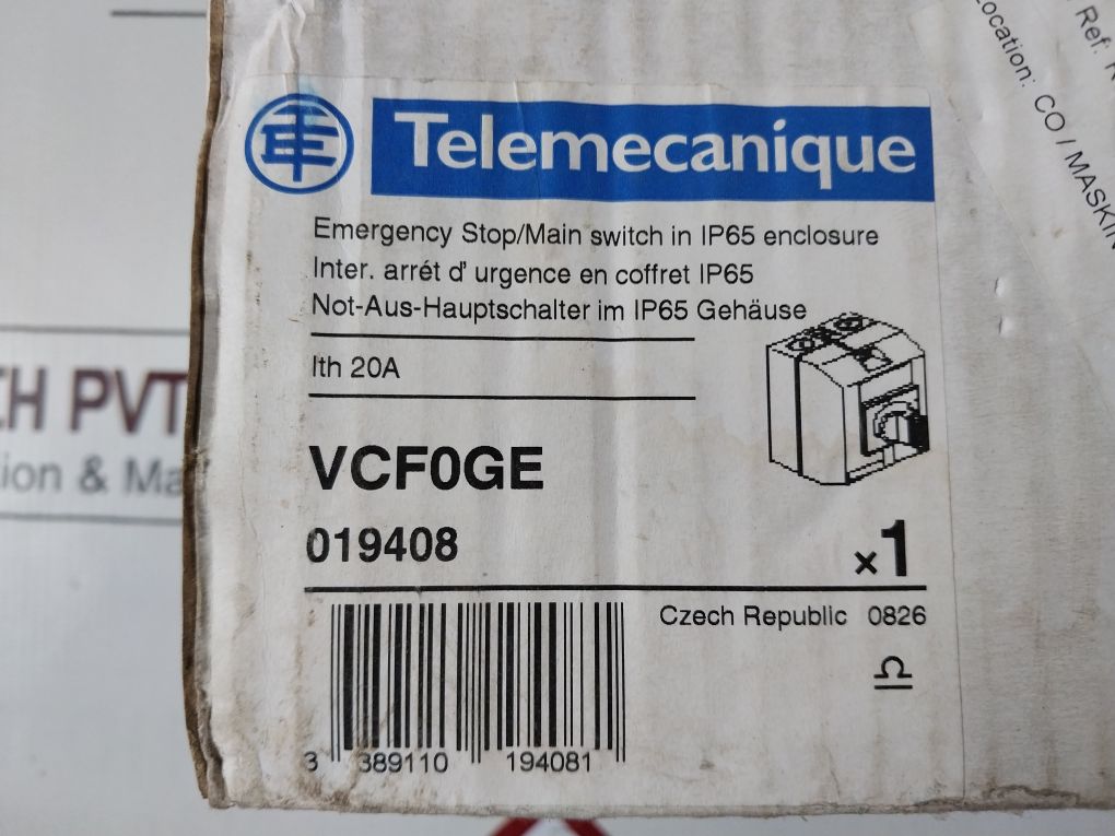 Telemecanique Vcf0Ge Isolator Switch With Operator