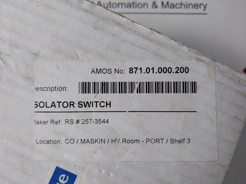 Telemecanique Vcf0Ge Isolator Switch With Operator