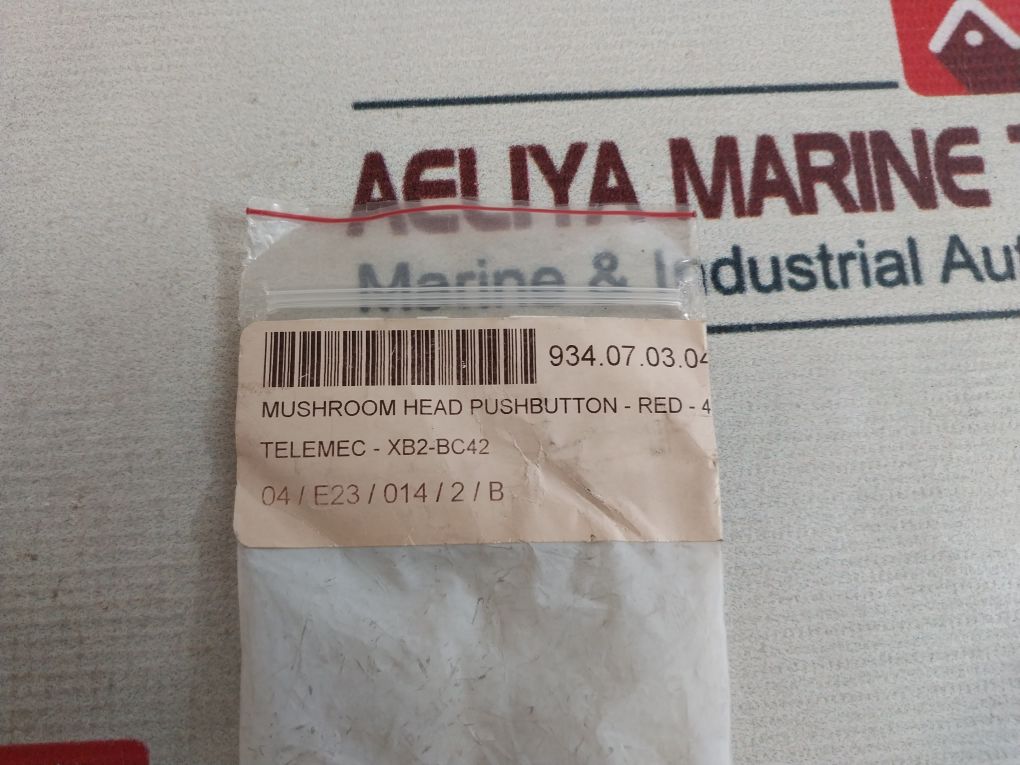 Telemecanique Xb2-bc42 Mushroom Head Pushbutton Red