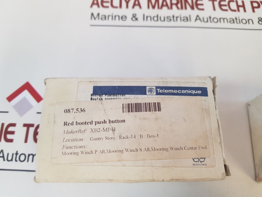Telemecanique Xb2-mp41 Red Booted Push-button Switch