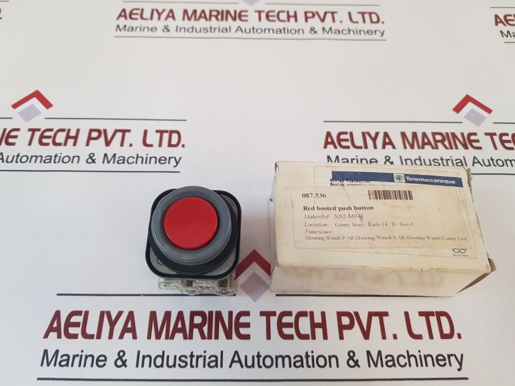 Telemecanique Xb2-mp41 Red Booted Push-button Switch