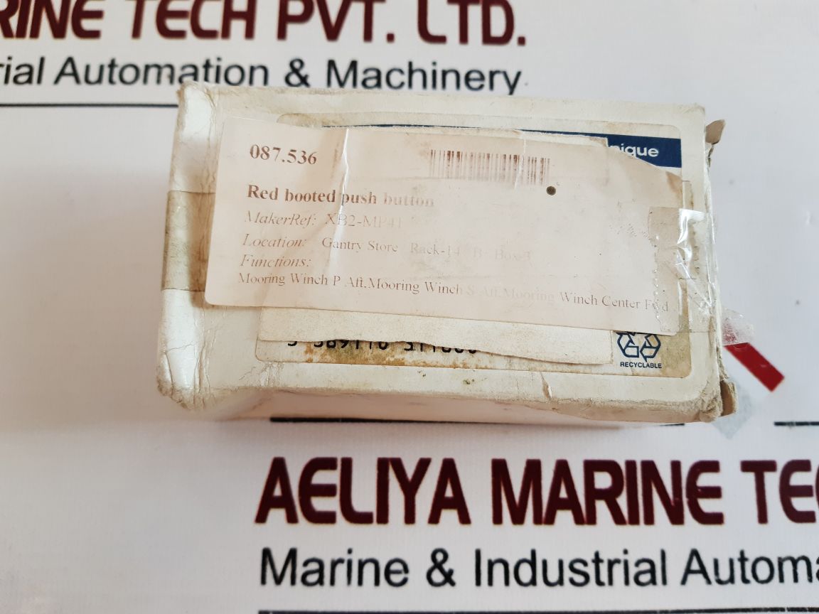 Telemecanique Xb2-mp41 Red Booted Push Button

