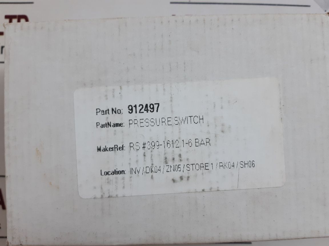 Telemecanique Xma-v06L2135 Pressure Switch 912497