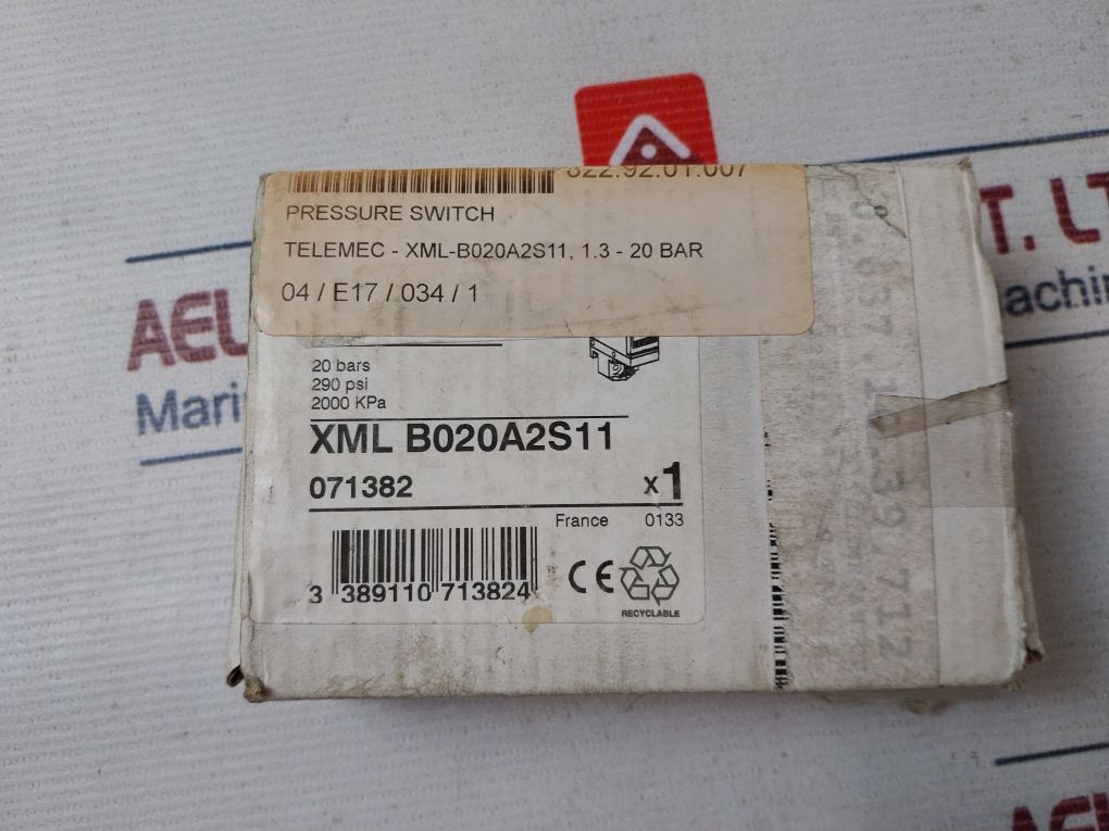 Telemecanique Xml B020A2S11 Pressure Switches