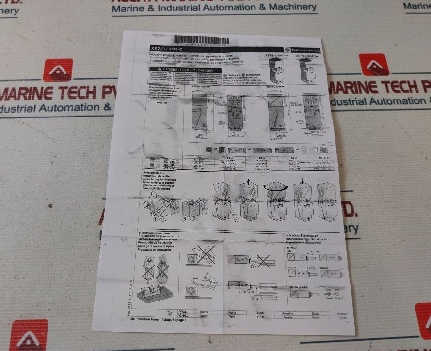 Telemecanique Xs7-c40Fp260 Inductive Proximity Sensor 5-500Ma