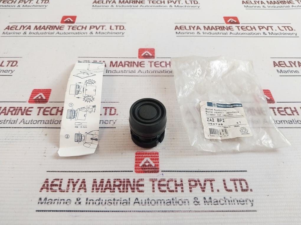 Telemecanique Za2 Bp2 Black Booted Pushbutton