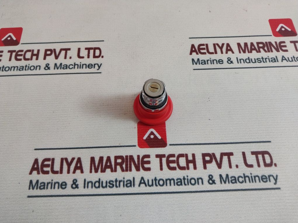 Telemecanique Zb2-bs Release Push Button-red With Key Lock